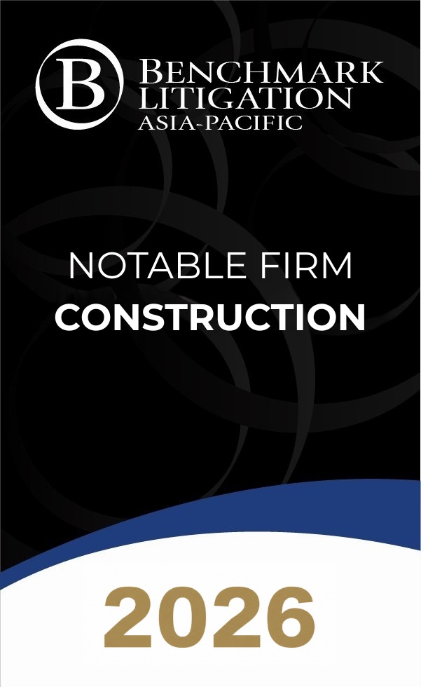 Benchmark Litigation Awards 2026 | Notable Firm - Construction