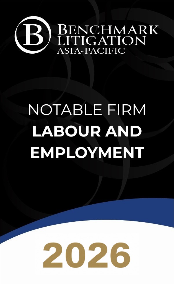Benchmark Litigation Awards 2026 | Notable Firm - Labour & Employment